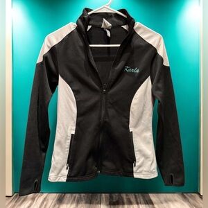 Covalent black Jacket with Embroidered Karla with zipper pockets SMALL active